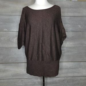 Lane Bryant 18/20 Brown Metallic Knit Top